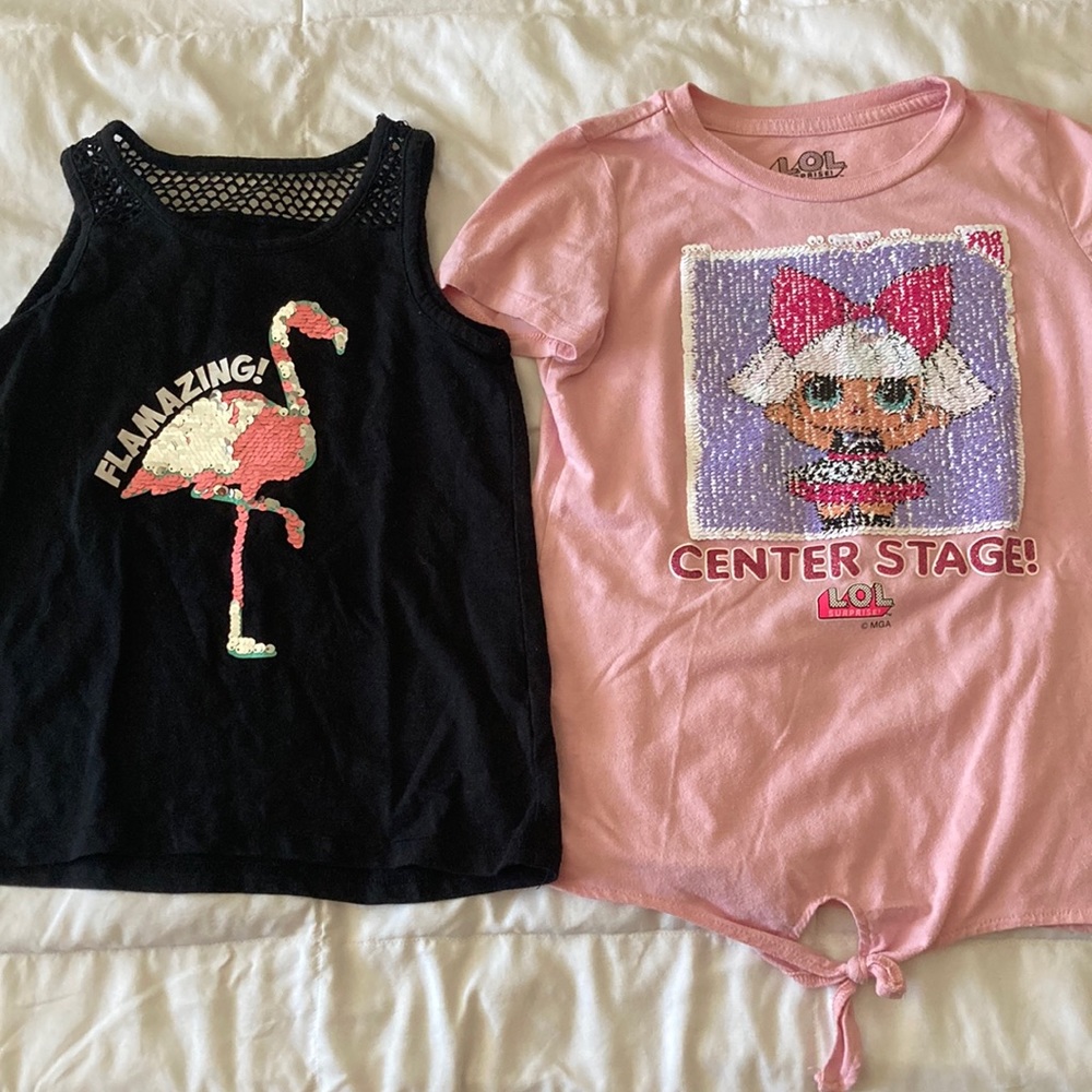 Flip sequin tops size 7